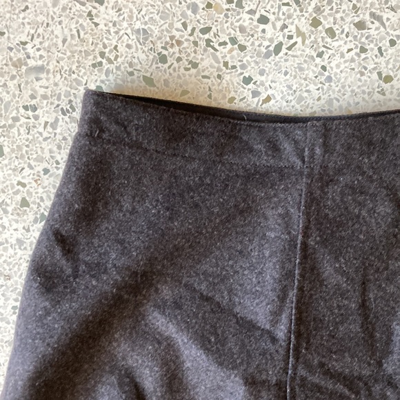 GAP Vintage Wool Blend Grey A Line Midi Skirt Size 0 - Picture 2 of 5